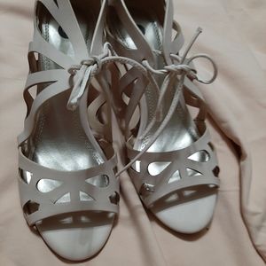 NWOT Nude Stilletto Sandals 7M